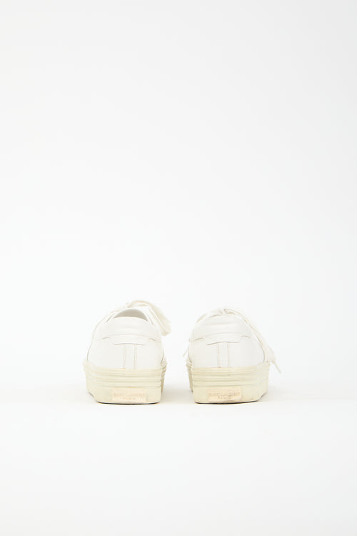 Saint Laurent Leather Court Classic Platform Sneaker