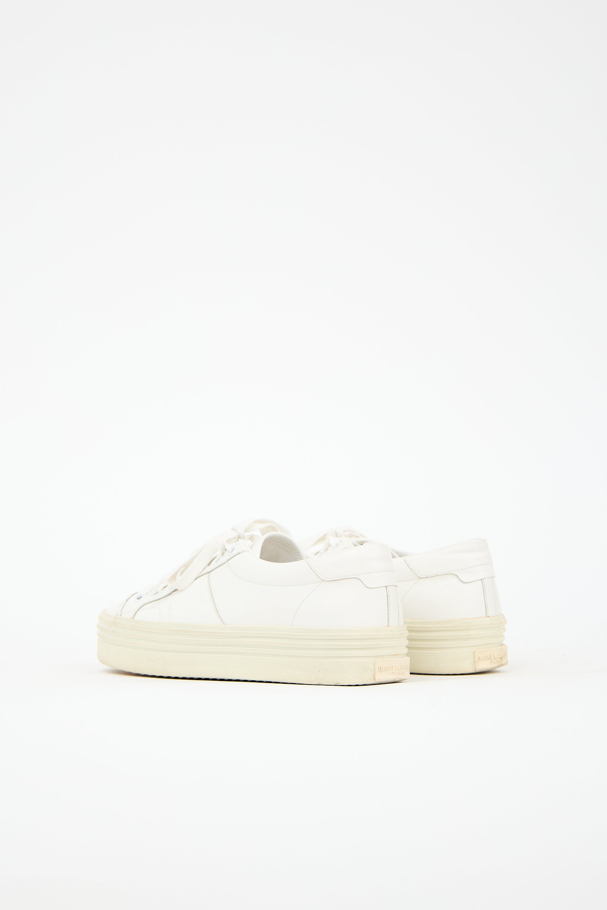 Saint Laurent Leather Court Classic Platform Sneaker