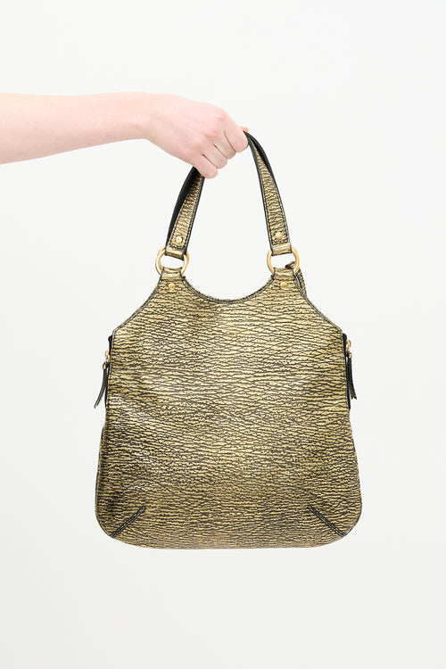 Saint Laurent Metallic Leather Tote