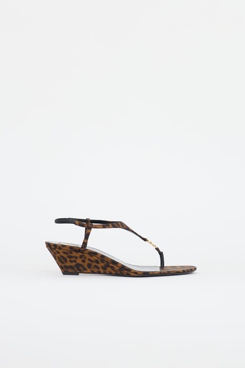 Saint Laurent Printed Cassandre Wedge Sandal