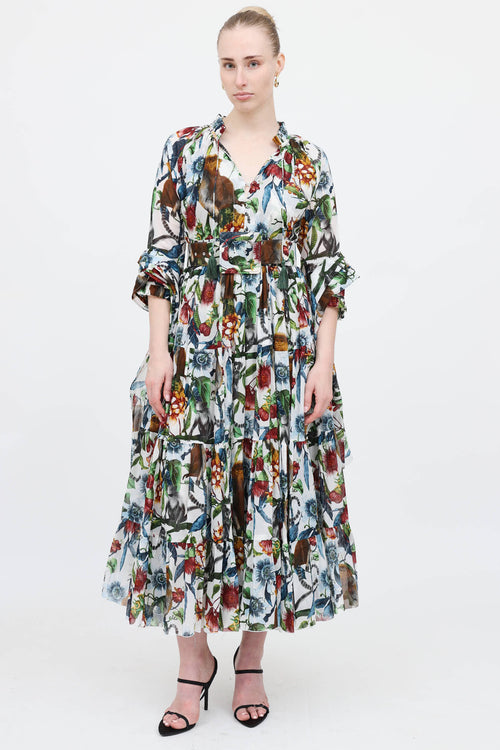 Samantha Sung Jungle Eden Belted Dress