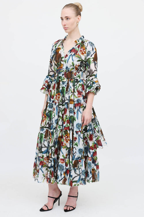 Samantha Sung Jungle Eden Belted Dress