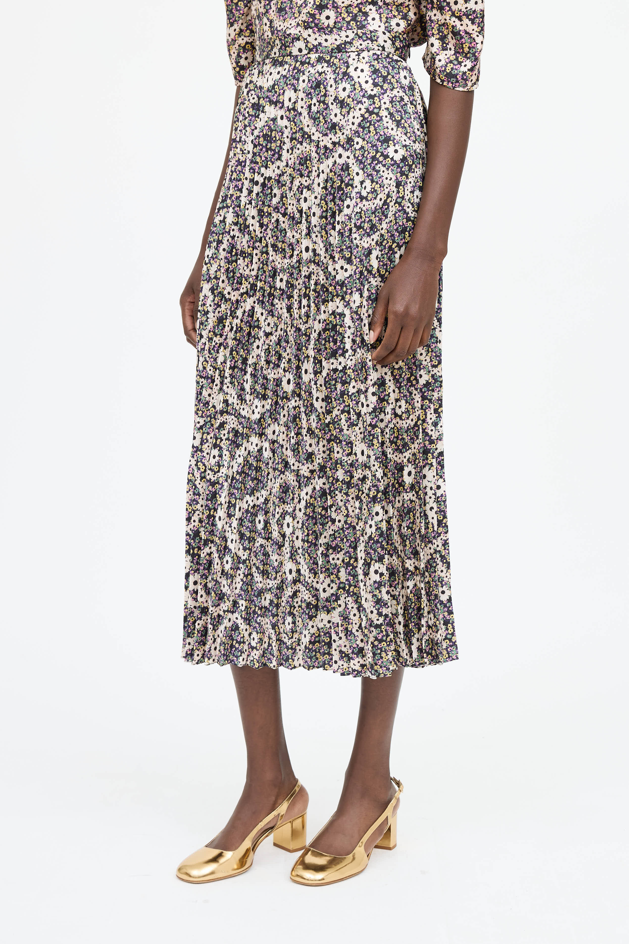 Sandro Satin Floral Co-Ord Set