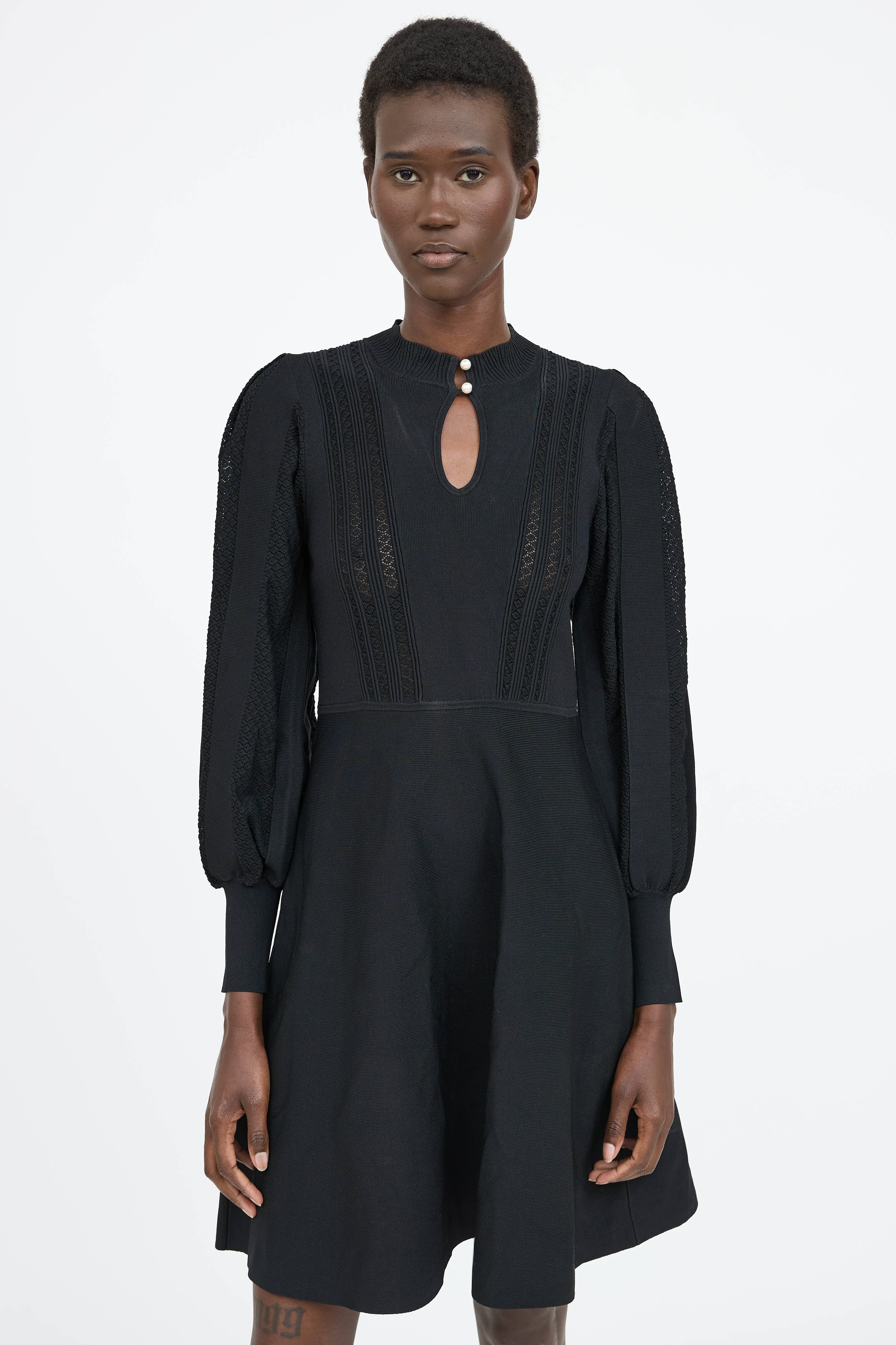 Sandro Crochet Pearl Dress