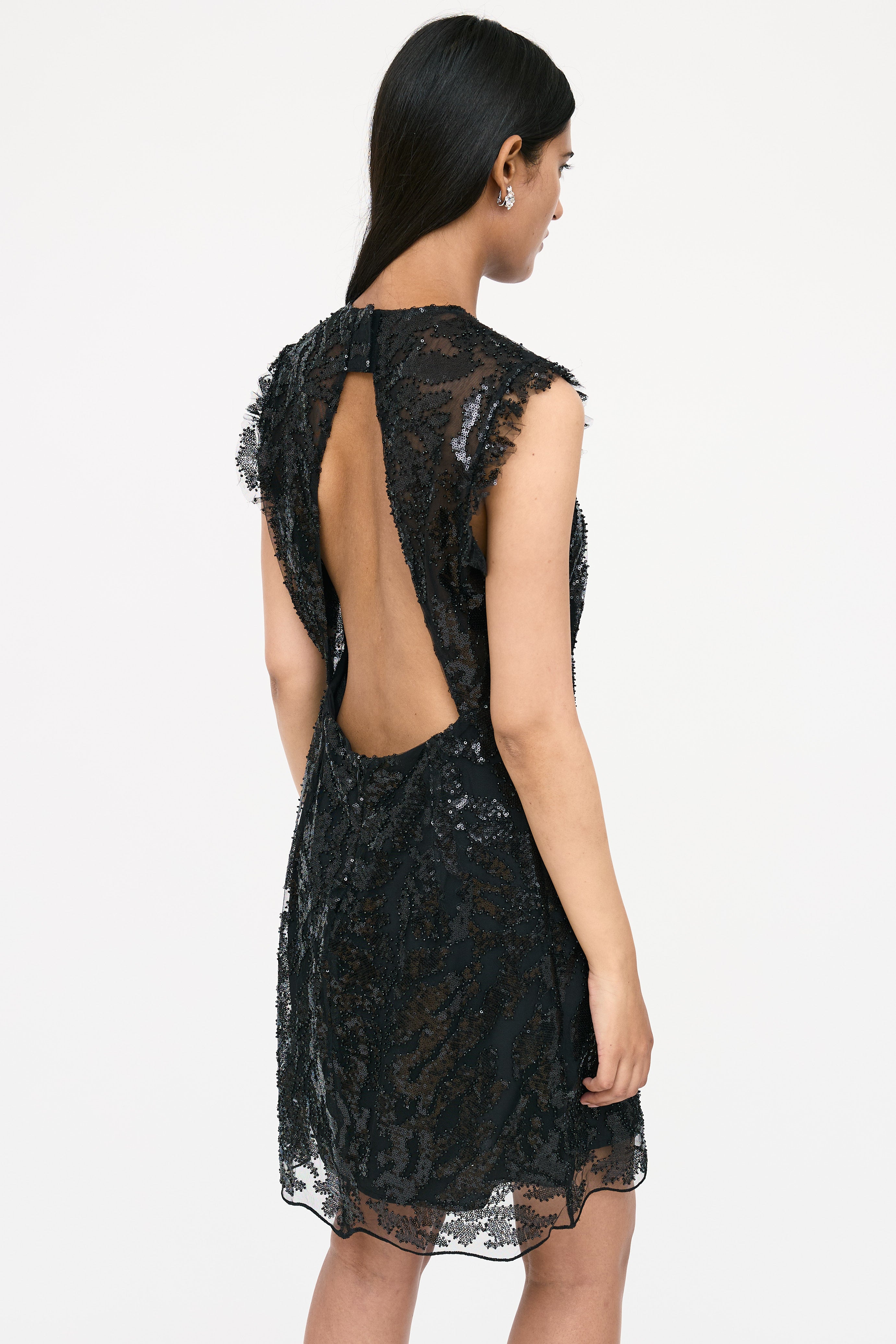 Sandro Mesh Sequin Dress