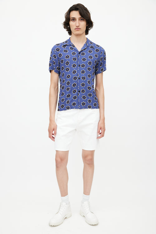 Sandro Blue & Multicolour Floral Shirt