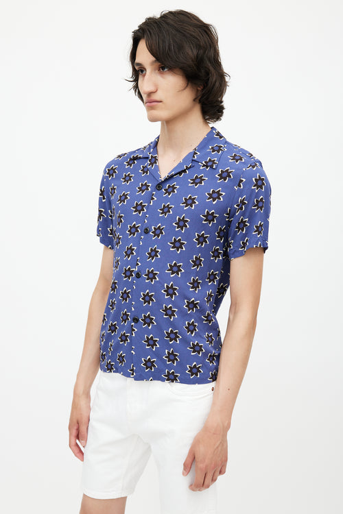 Sandro Blue & Multicolour Floral Shirt