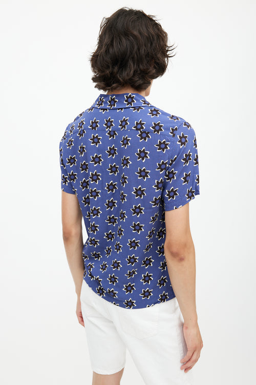 Sandro Blue & Multicolour Floral Shirt