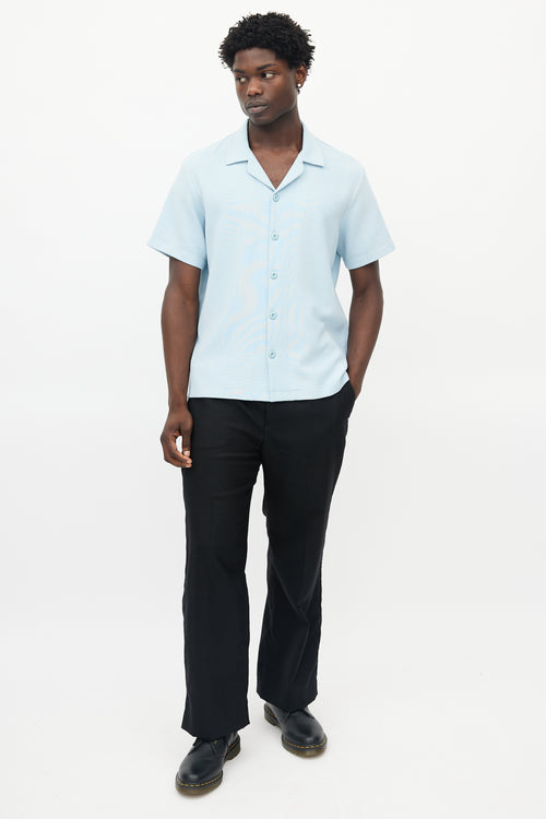 Sandro Blue & White Striped Shirt