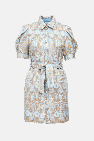 Sandro Patterned Brocade Dress