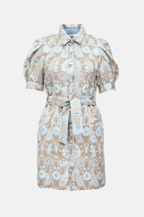 Sandro Patterned Brocade Dress
