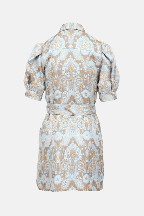 Sandro Patterned Brocade Dress