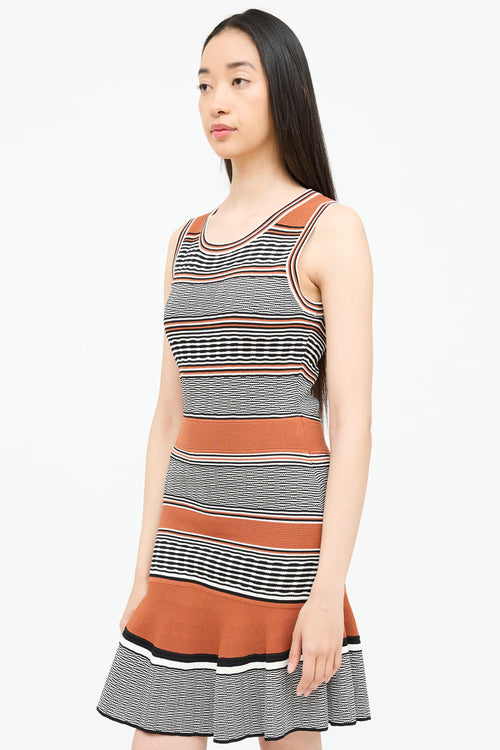 Sandro Striped Rib Knit Dress
