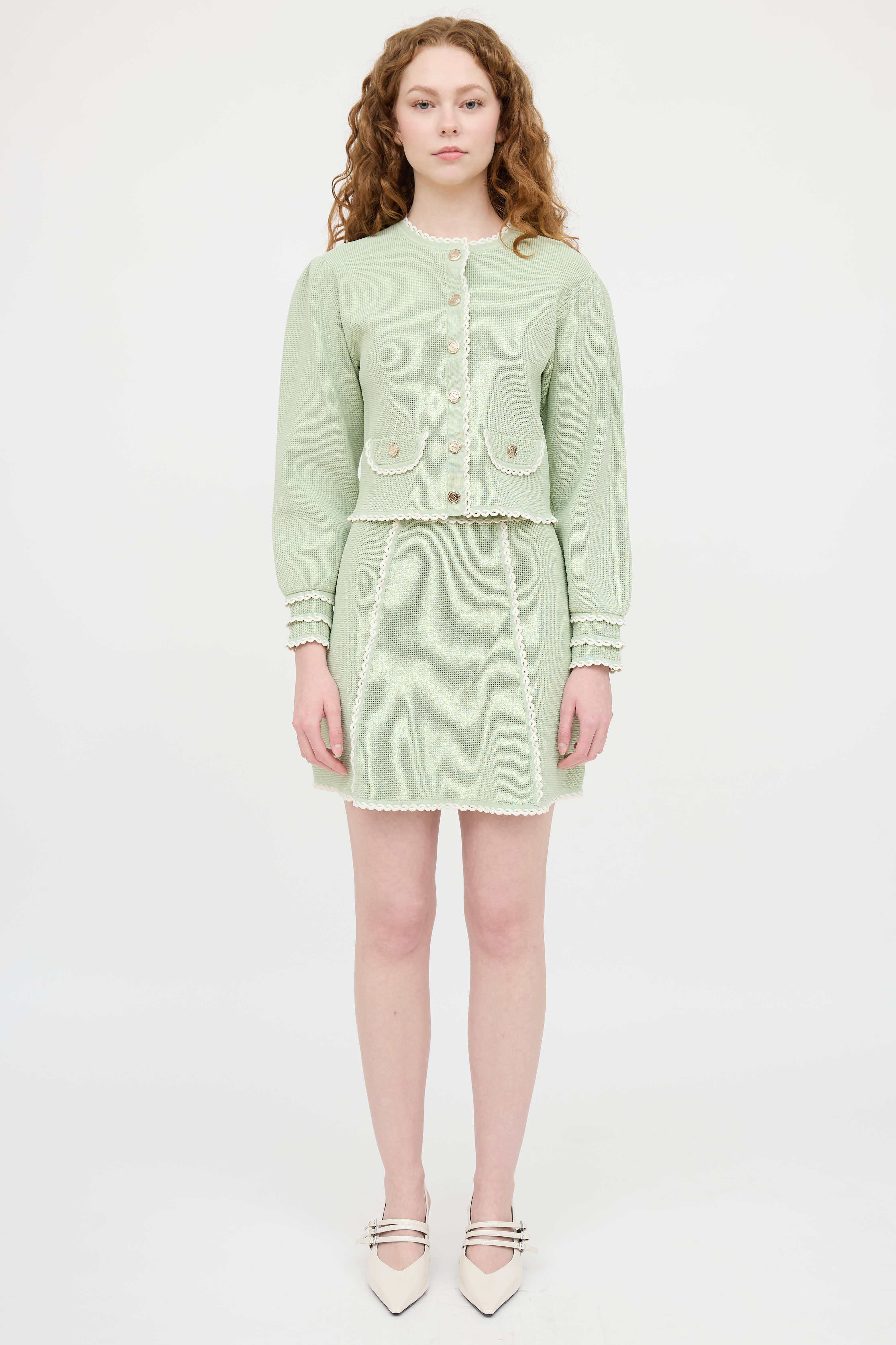 Sandro Contrast Knit Co-Ord Set
