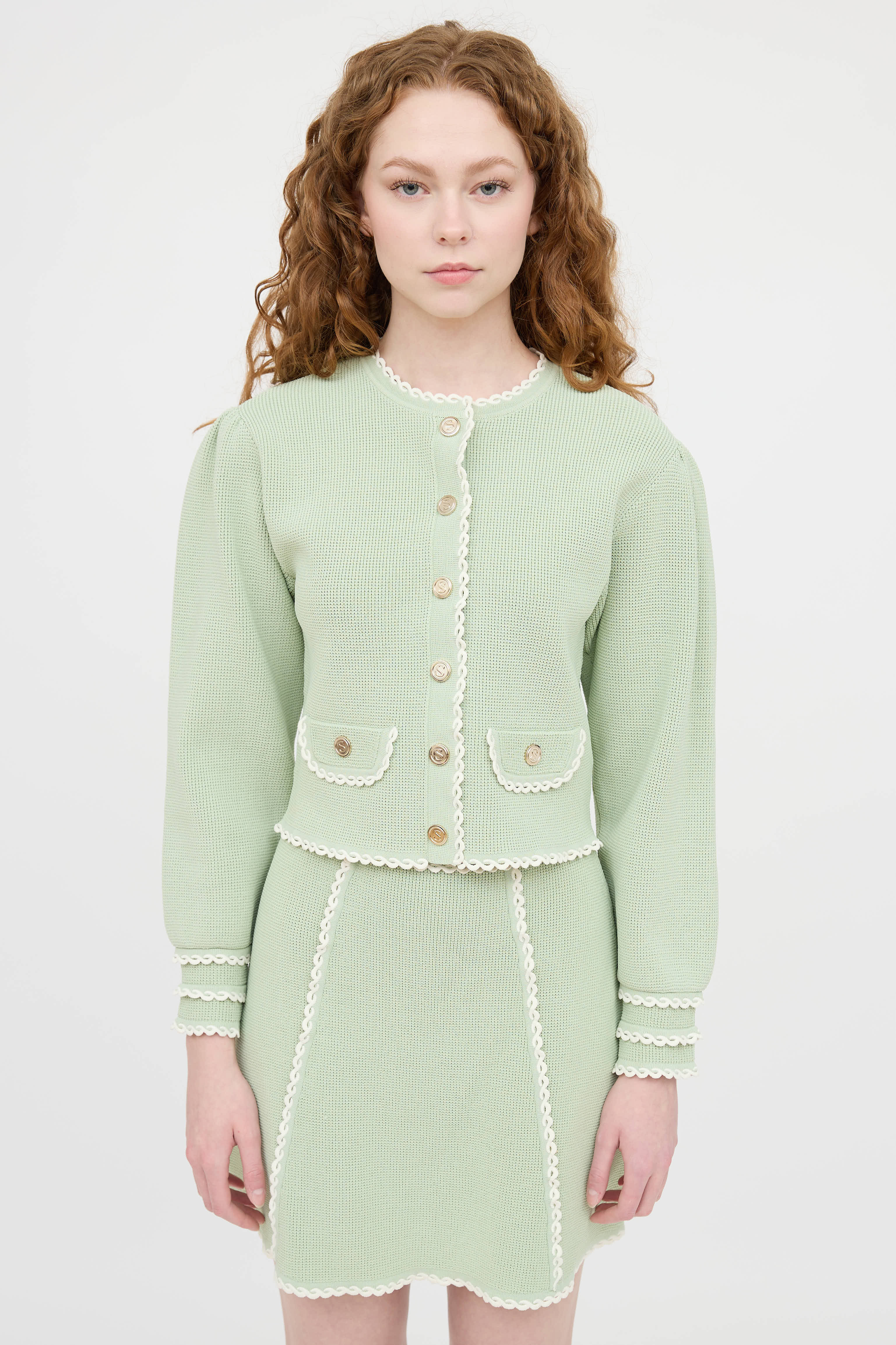 Sandro Contrast Knit Co-Ord Set