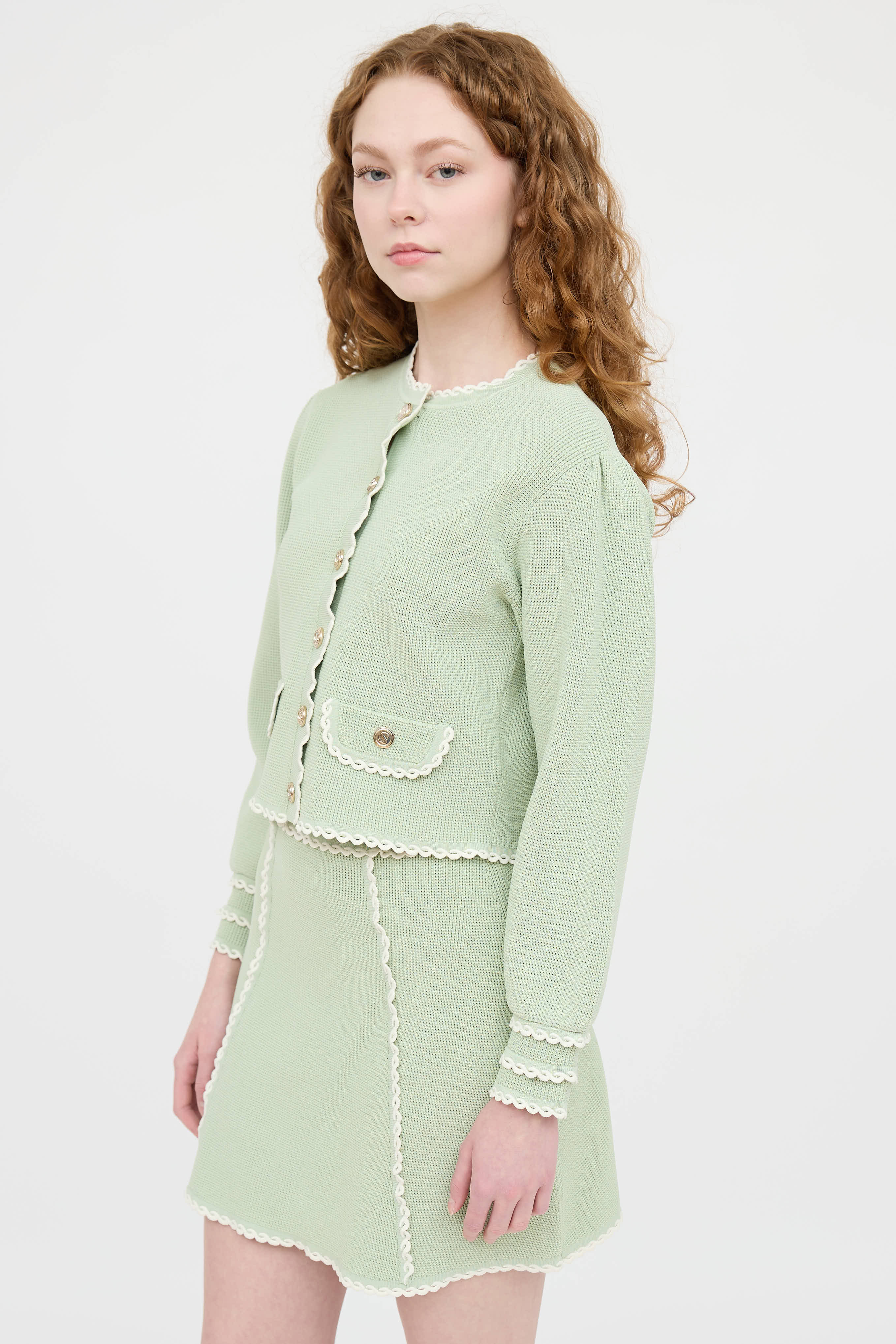 Sandro Contrast Knit Co-Ord Set