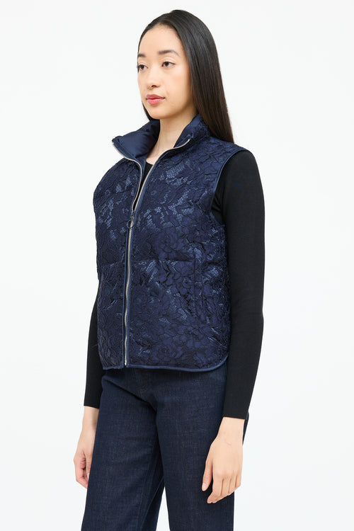 Sandro Lace Guipure Puffer Vest