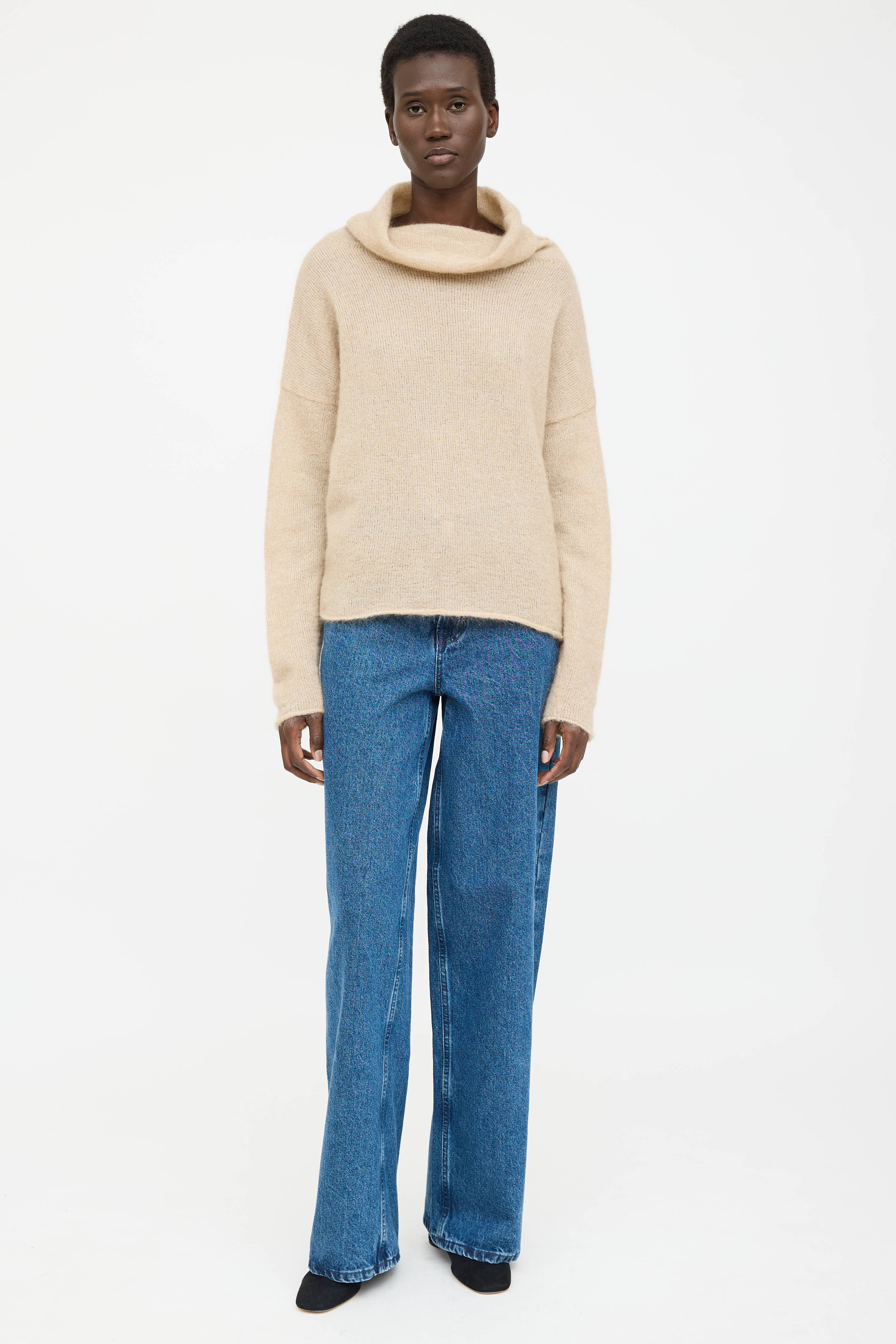 Sarah Pancini Mohair Turtleneck Sweater