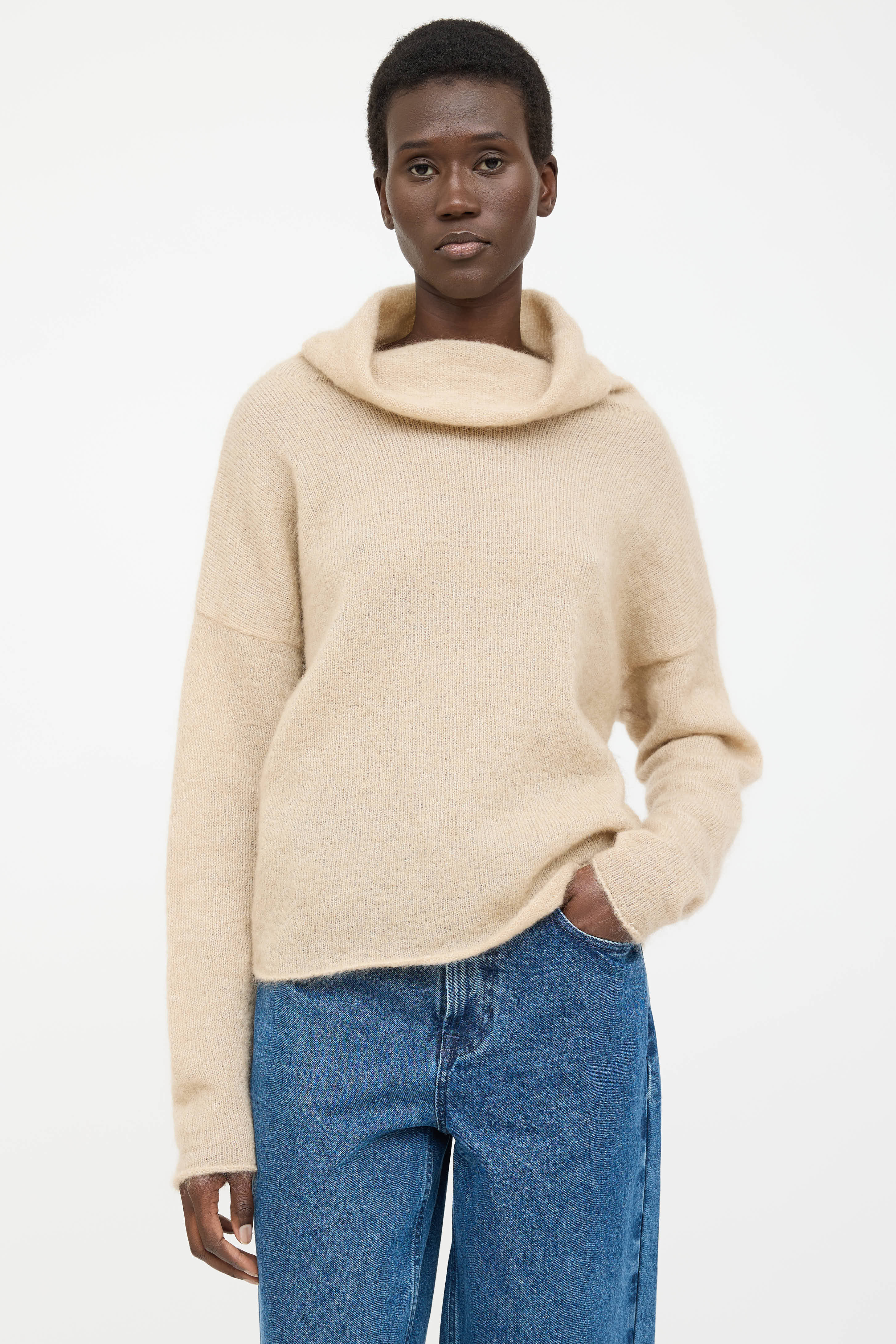Sarah Pancini Mohair Turtleneck Sweater