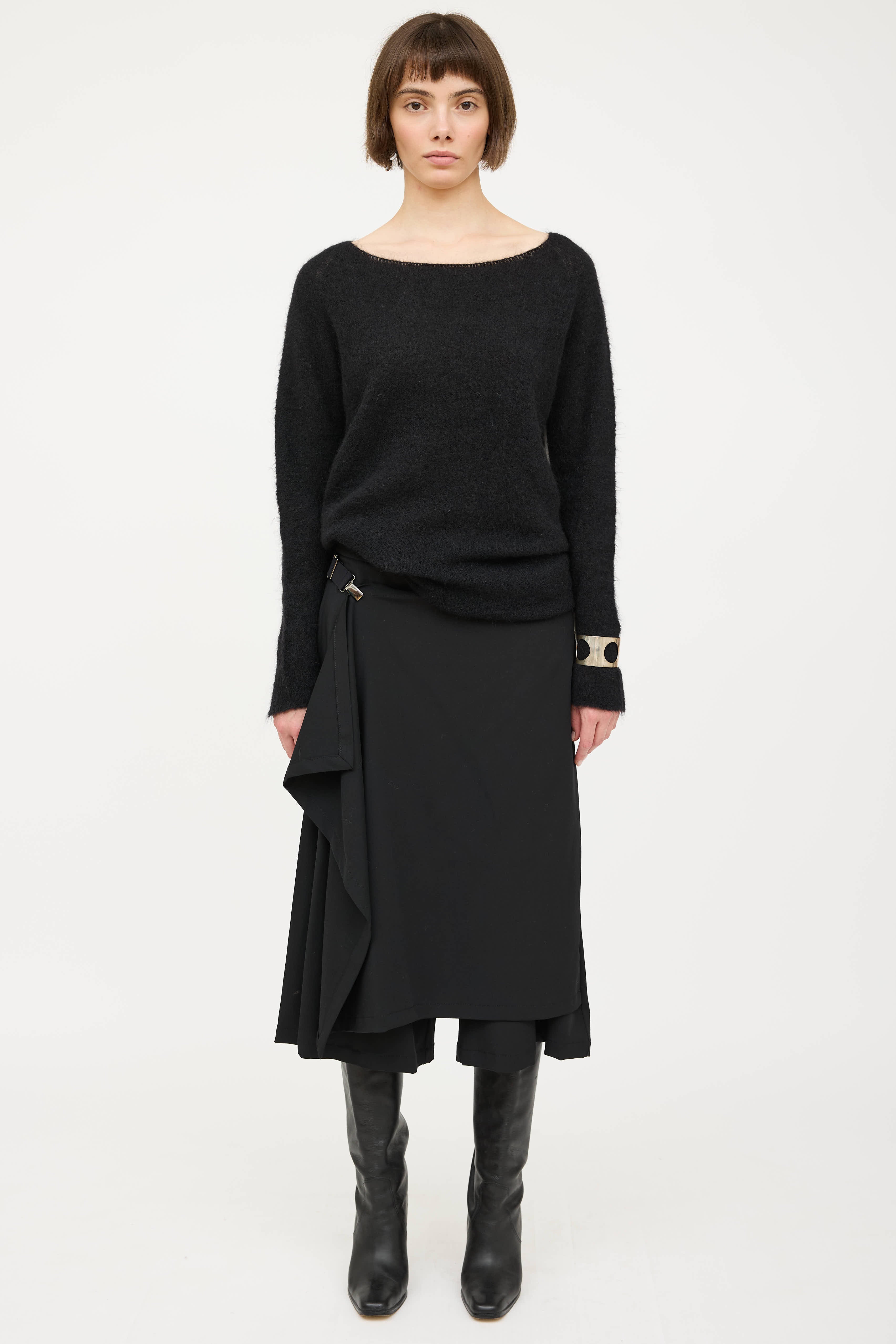 Sarah PanciniMohair Knit Striped Sweater