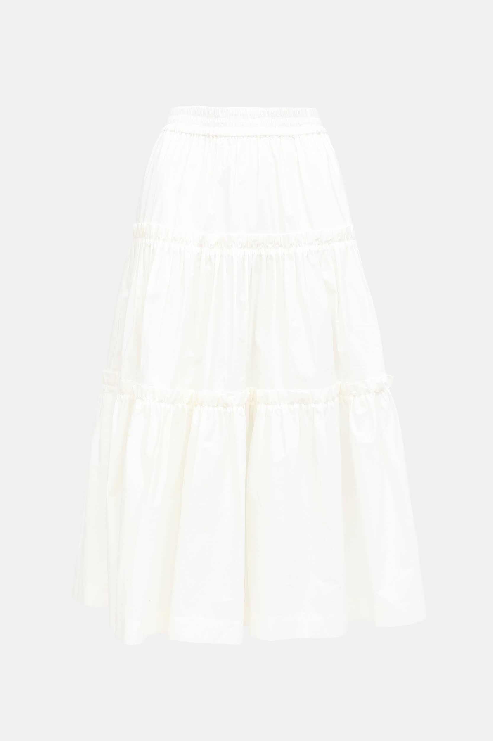 Sea Tiered Midi Skirt
