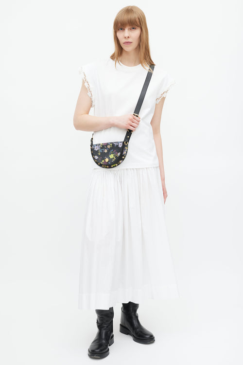 See by Chloé Black & Multicolour Kriss Floral Leather Bag
