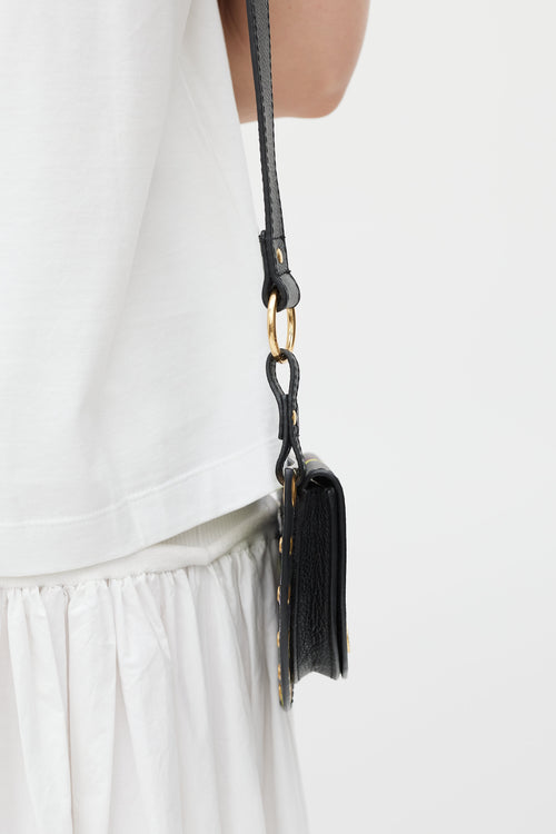 See by Chloé Black & Multicolour Kriss Floral Leather Bag