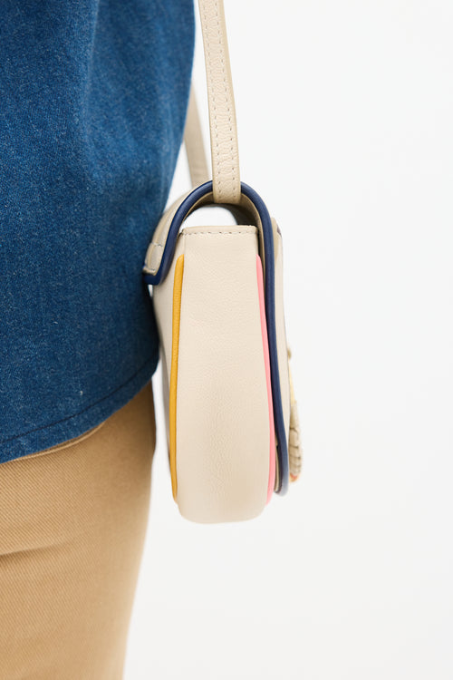 See by Chloé Beige & Multicolour Leather Hana Crossbody Bag