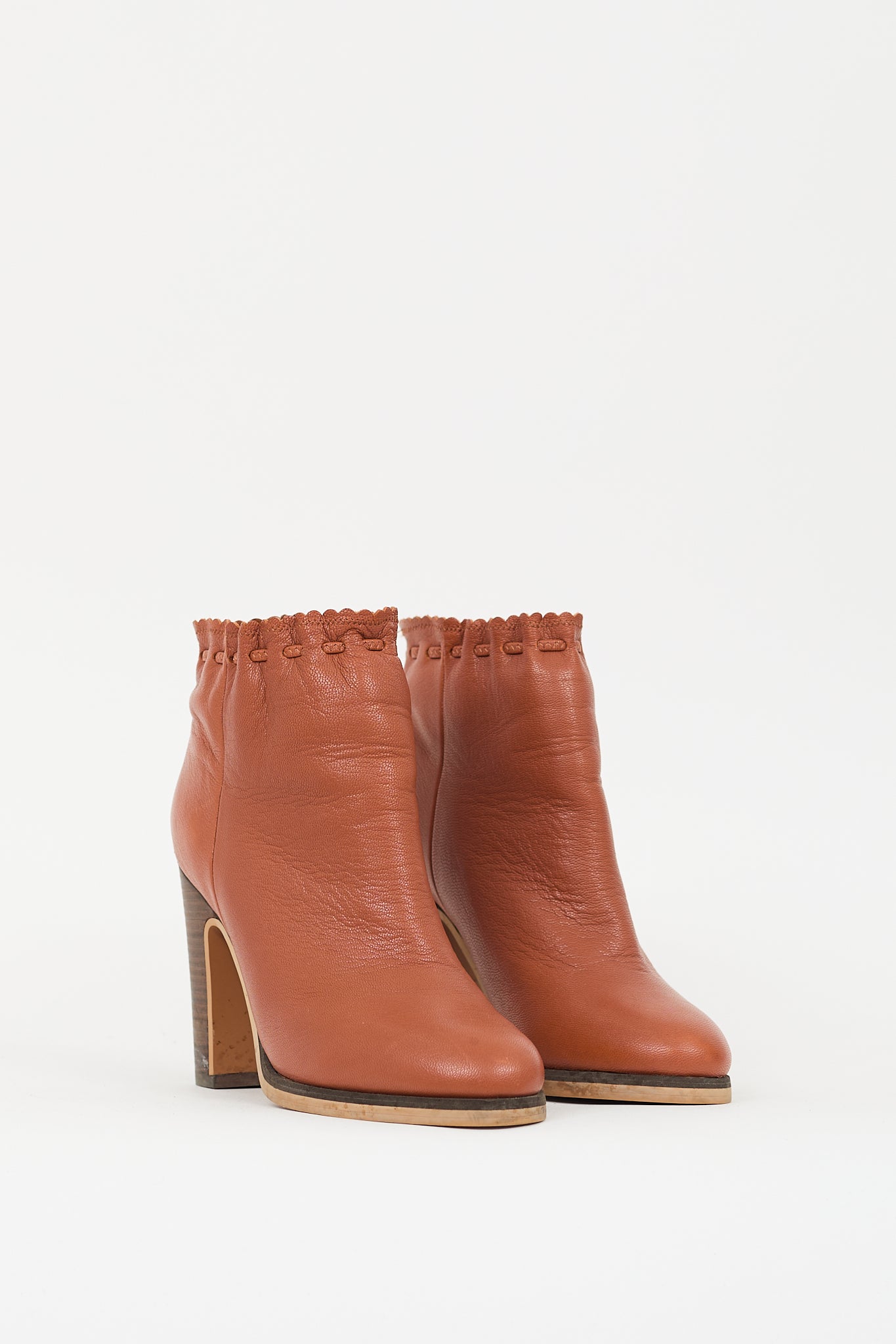 See by Chloé Brown Leather Ankle Boot