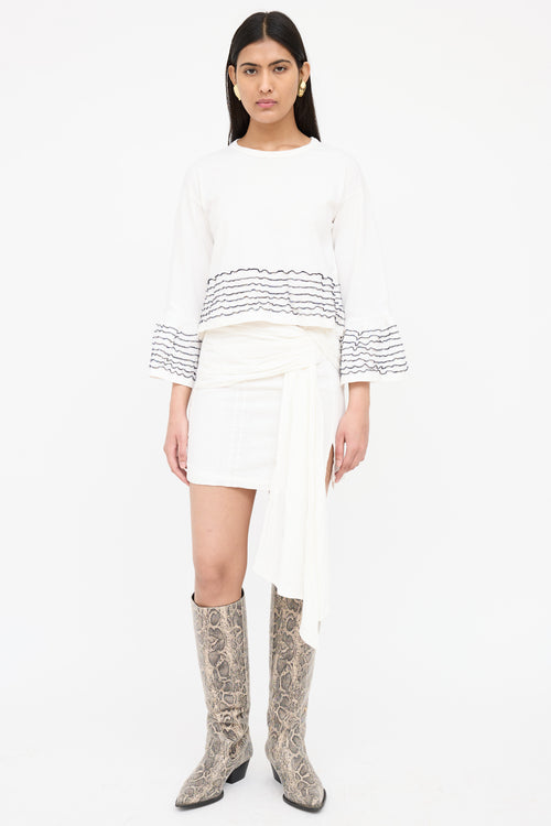 See By Chloé Striped Ruffled Top
