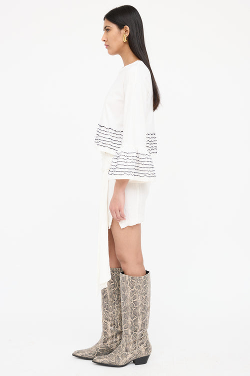 See By Chloé Striped Ruffled Top