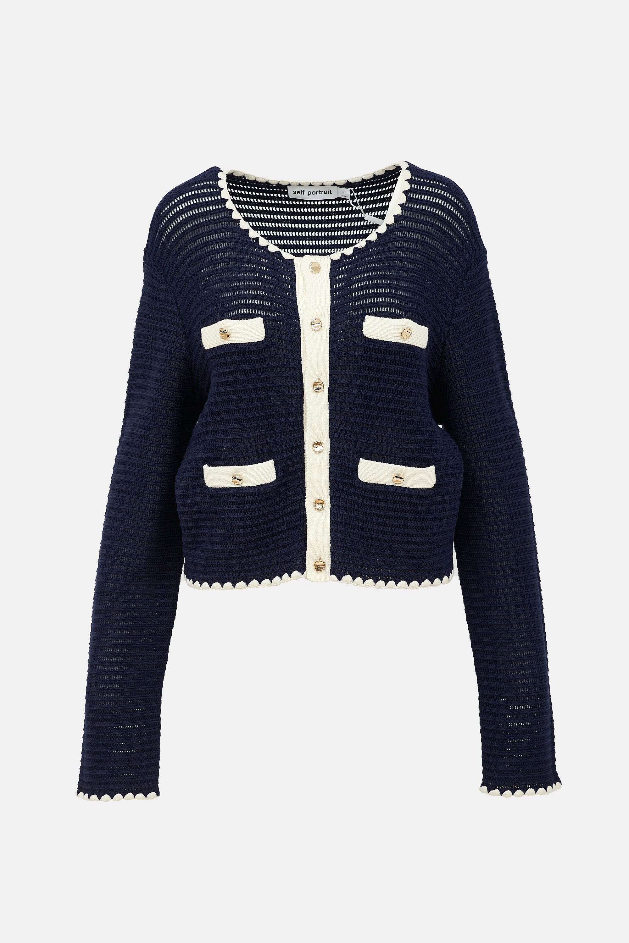 Self-Portrait Crochet Cardigan