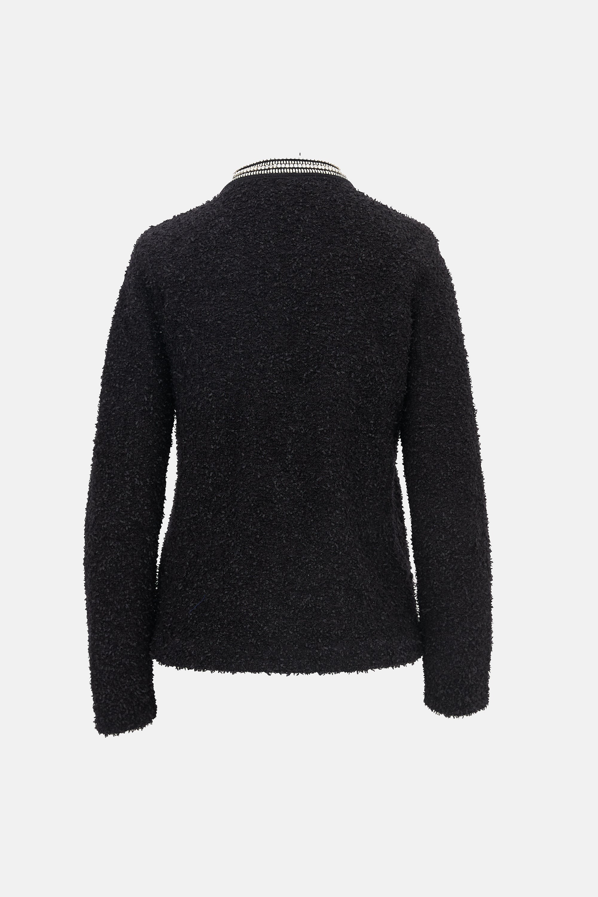 Self-Portrait Tweed Knit Embellished Jacket