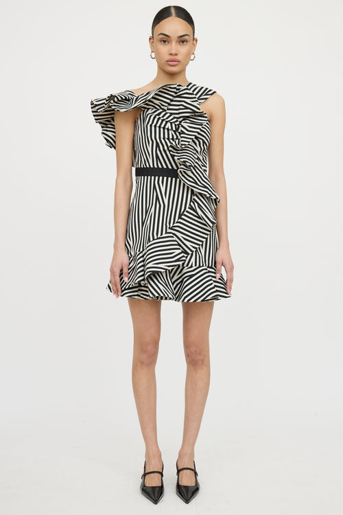 Self-PortraitAsymmetrical Stripe Dress