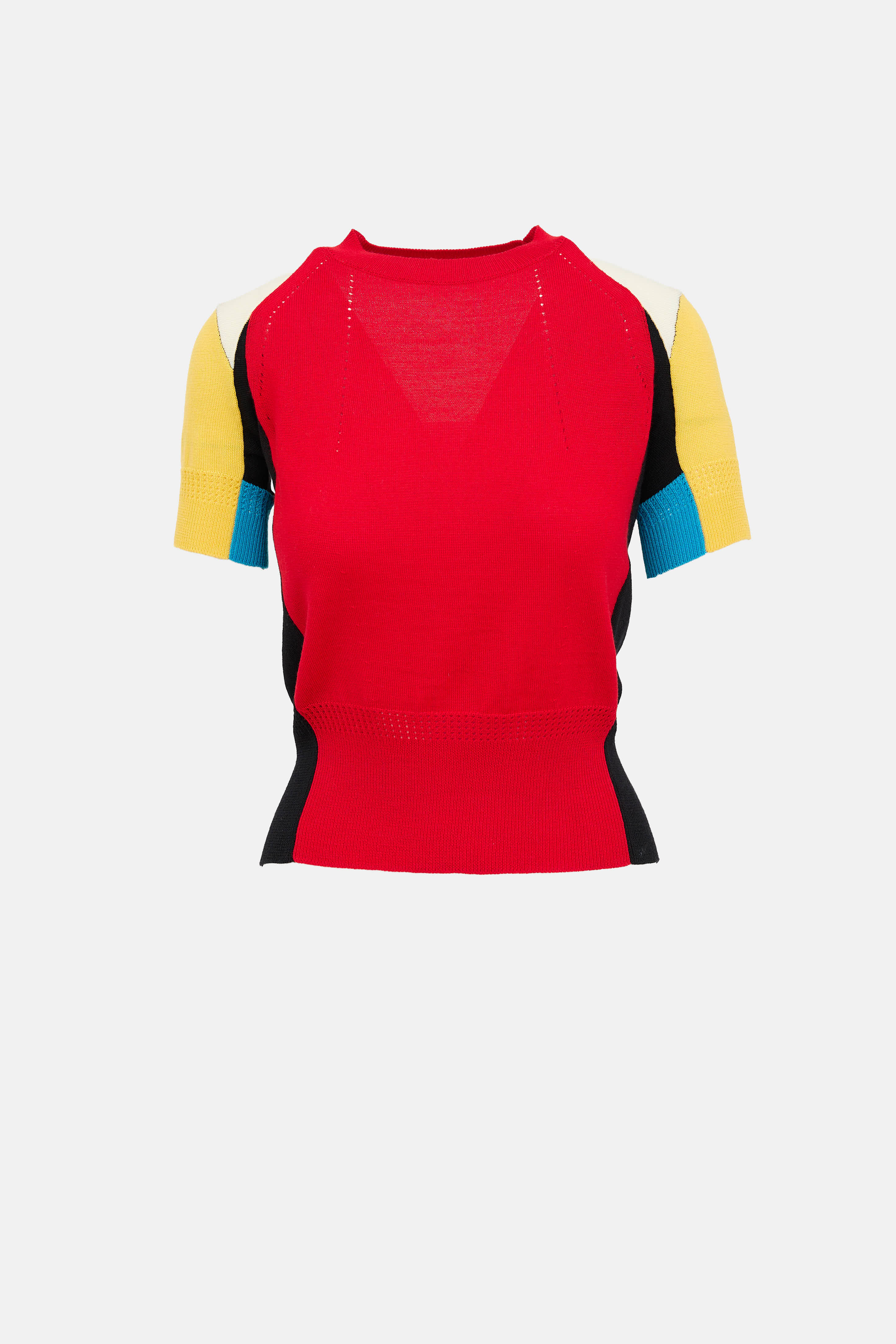 Shiro Sakai Colour Block Wool Top