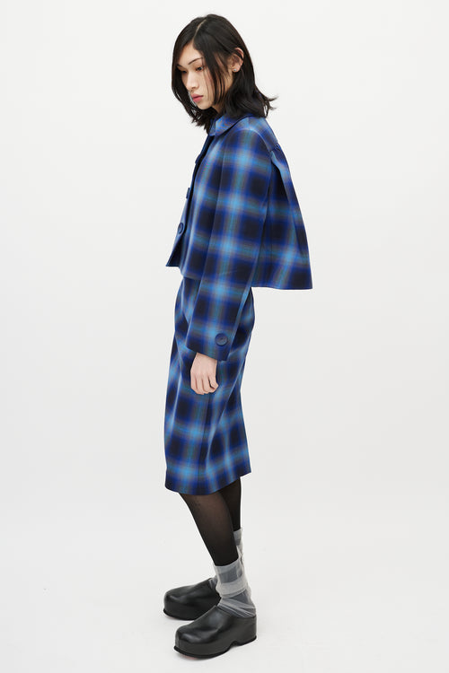 Shushu/Tong Blue & Black Plaid Co-Ord Set