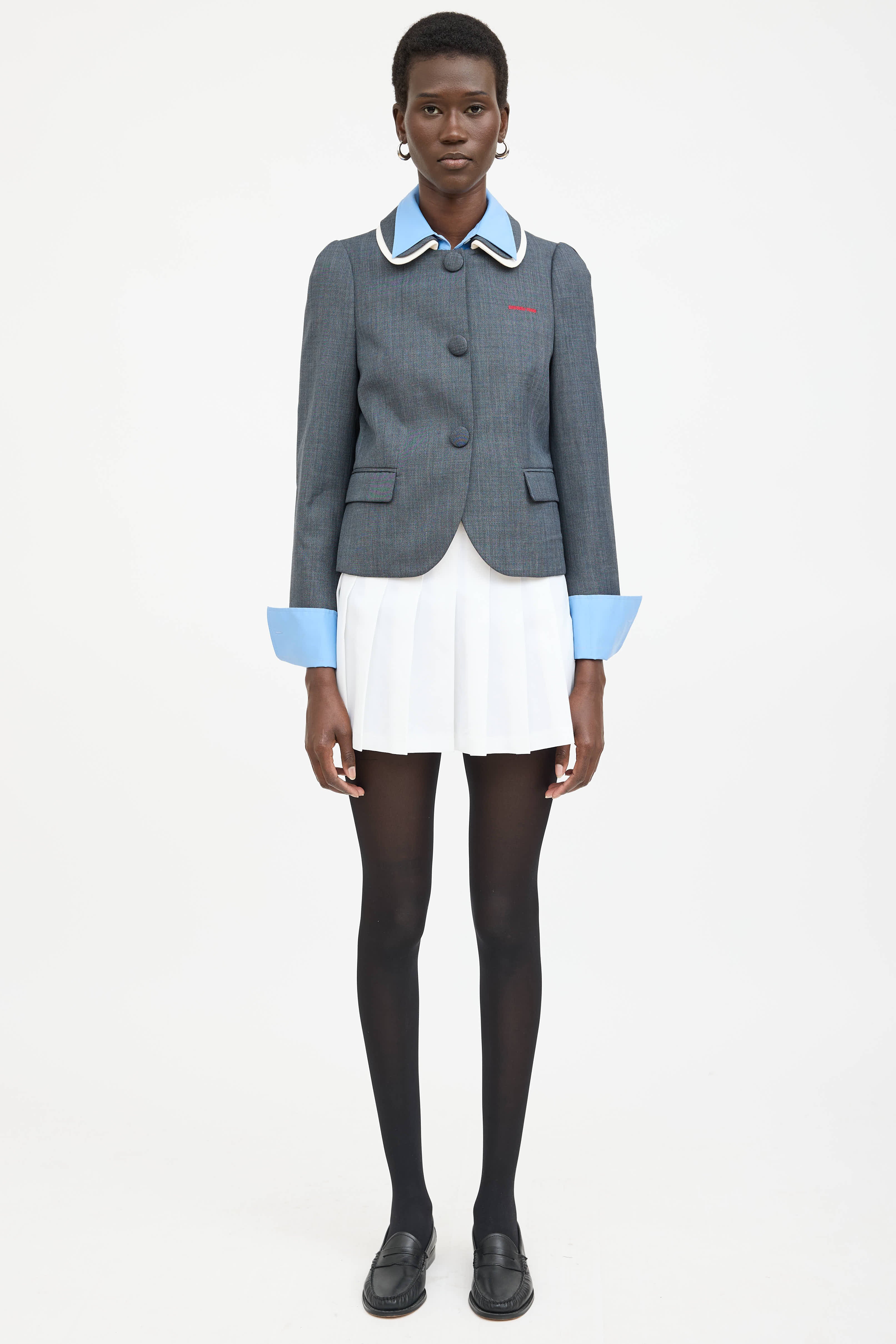 Shushu/Tong Embroidered Logo Blazer