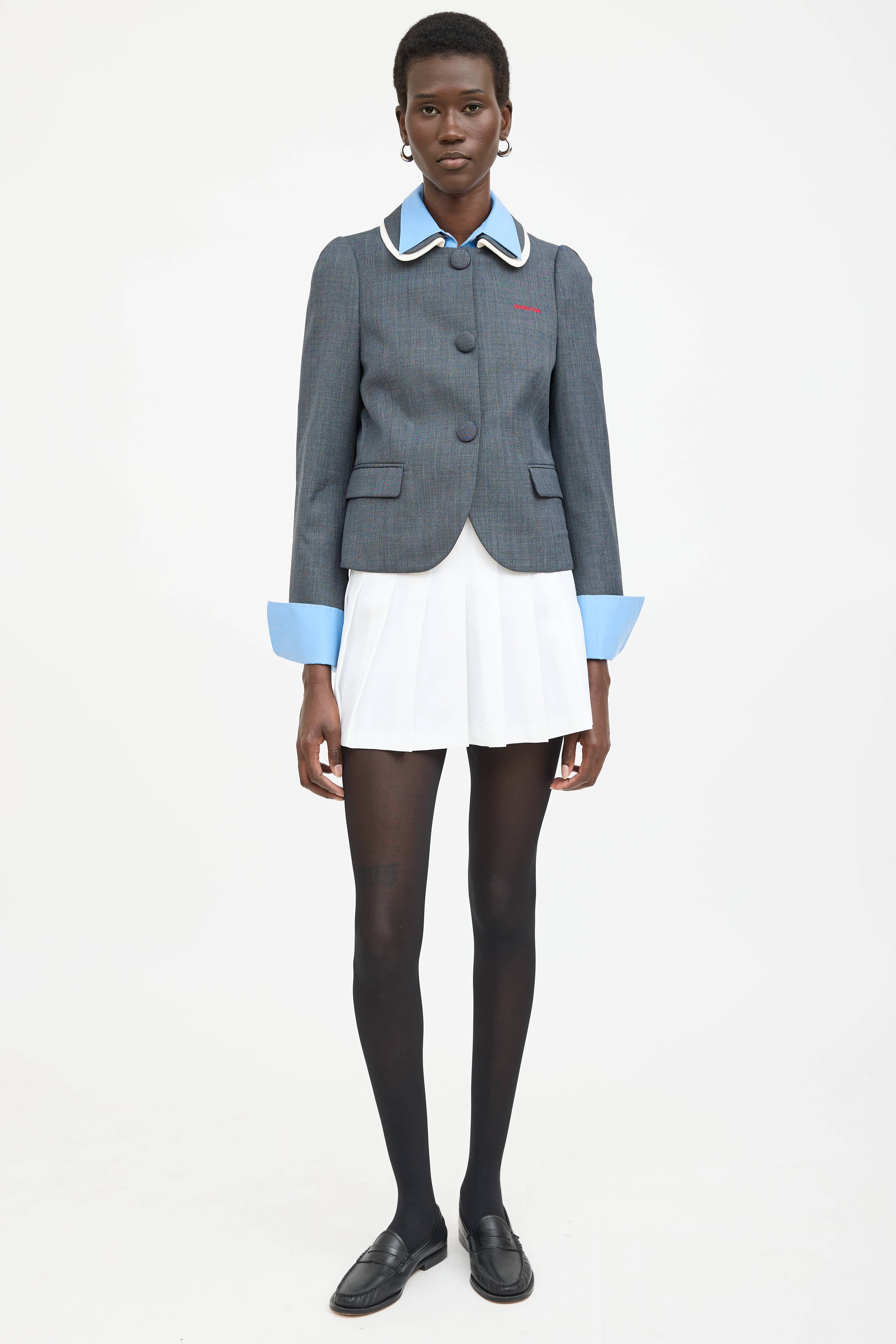 Shushu/Tong Embroidered Logo Blazer
