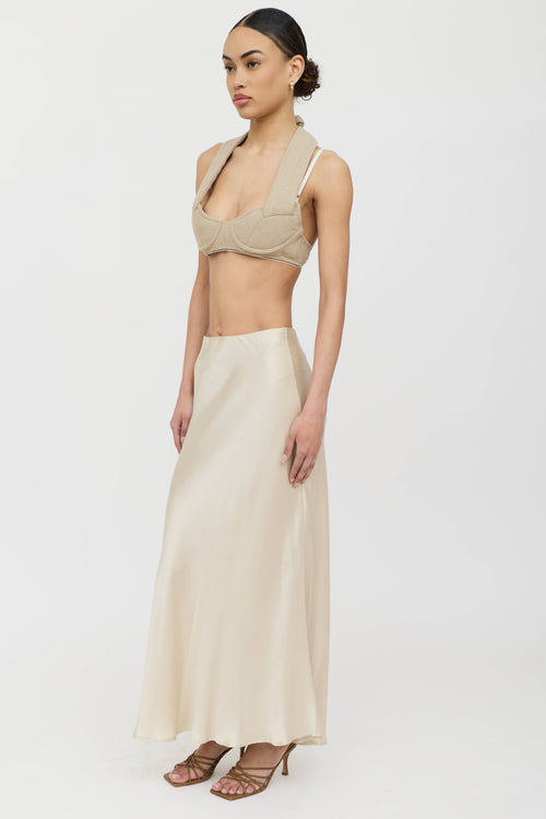 Silk Laundry Silk Midi Skirt
