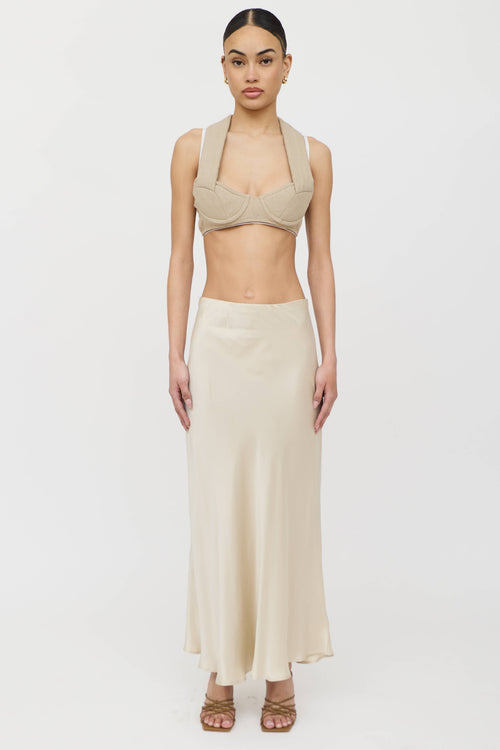 Silk Laundry Silk Midi Skirt
