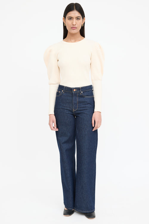Jonathan Simkhai Standard Ribbed Long Sleeve Top