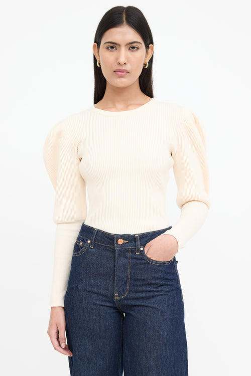 Jonathan Simkhai Standard Ribbed Long Sleeve Top