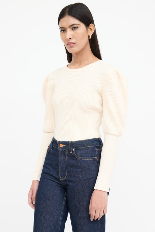Jonathan Simkhai Standard Ribbed Long Sleeve Top