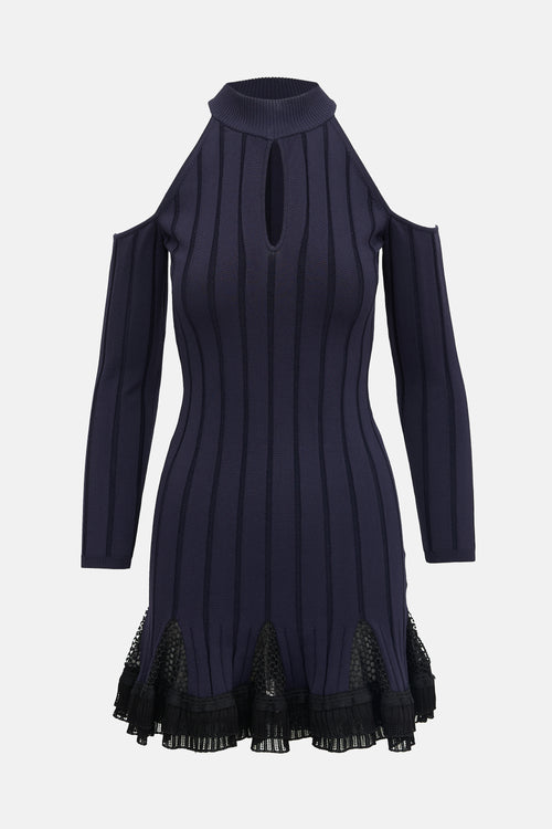 Simkhai Rib Knit Cold Shoulder Dress