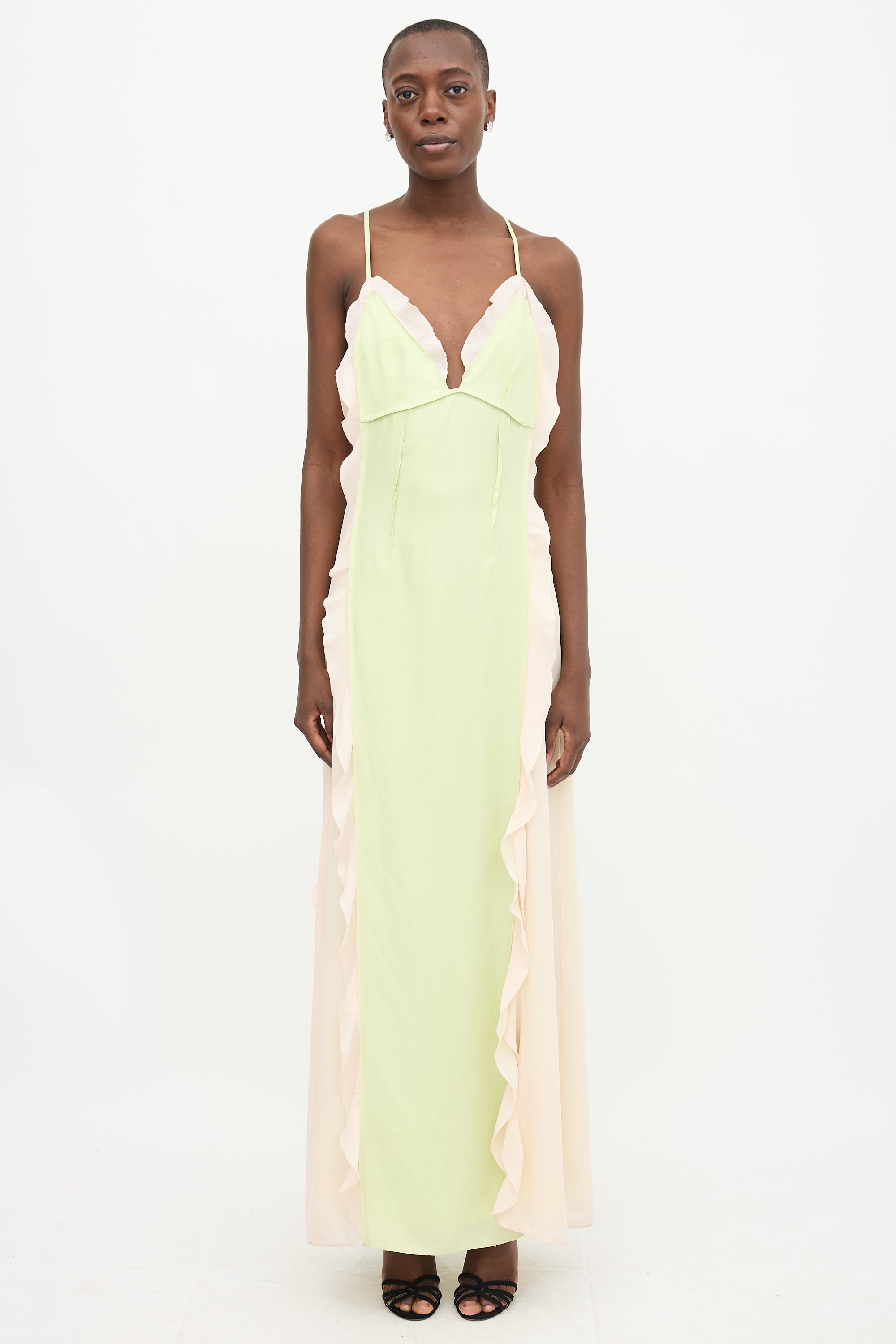 Simkhai Ruffled Colourblock Dress