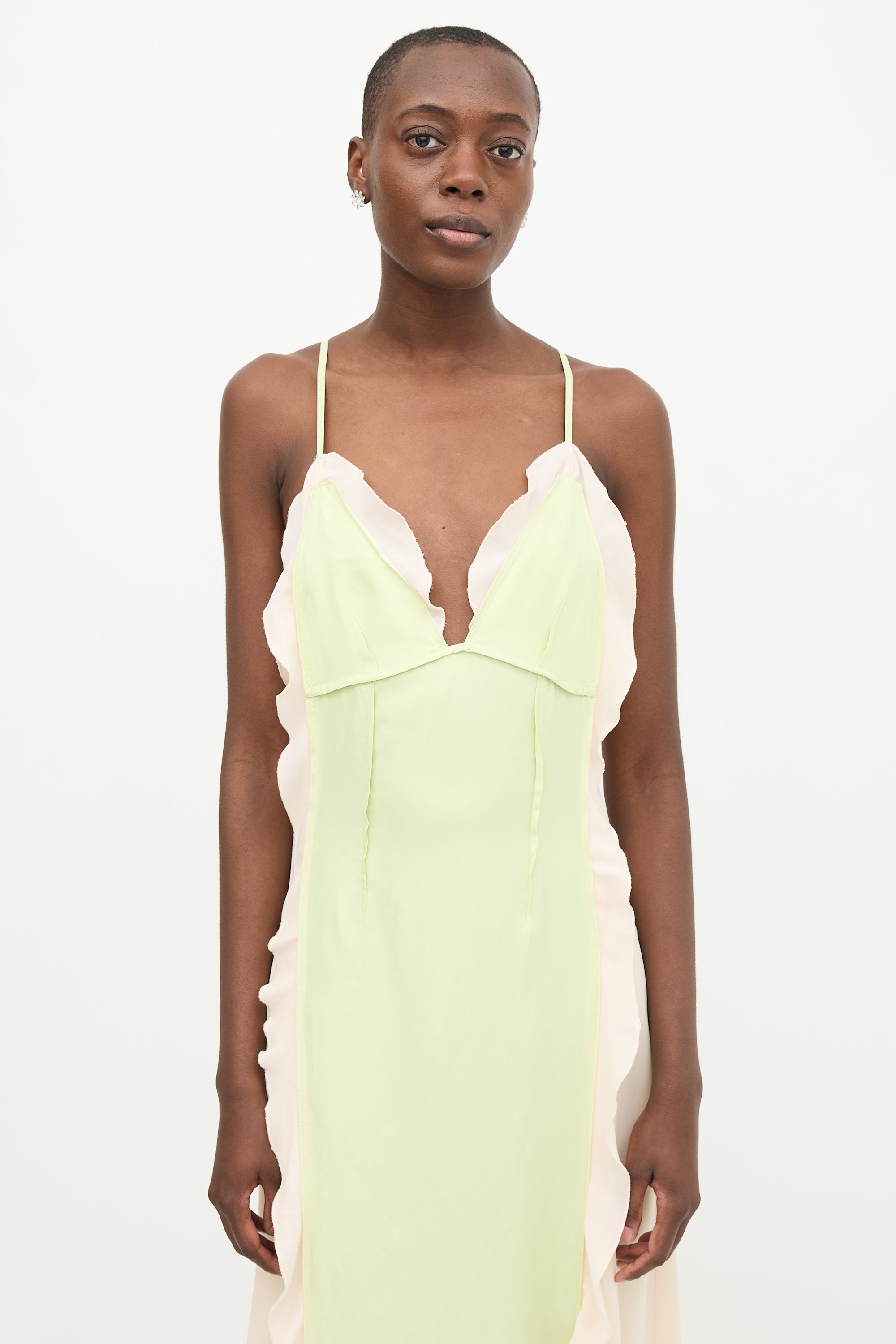 Simkhai Ruffled Colourblock Dress
