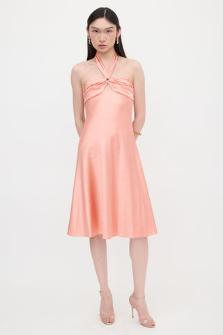 Simkhai Satin Halter Dress