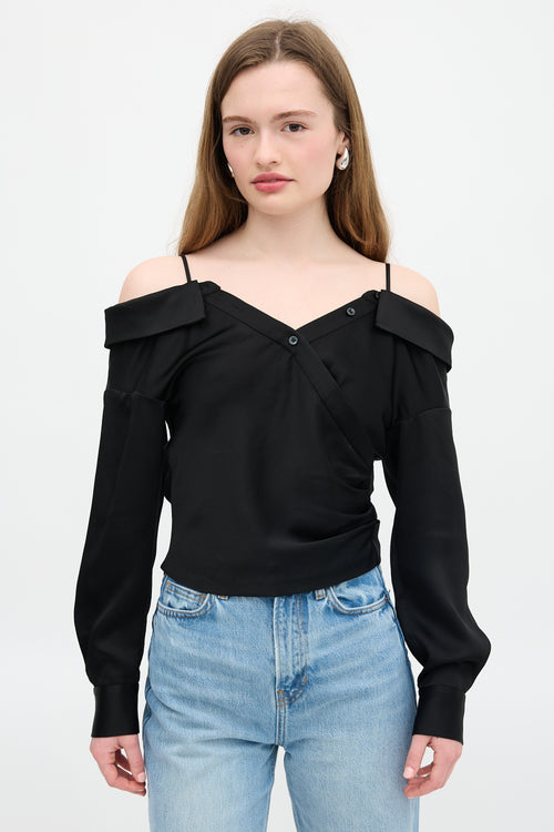 Simkhai Satin Off Shoulder Top