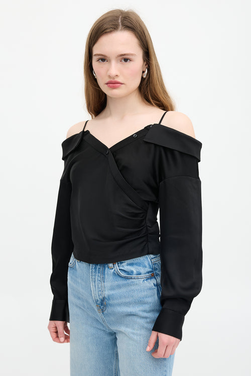 Simkhai Satin Off Shoulder Top