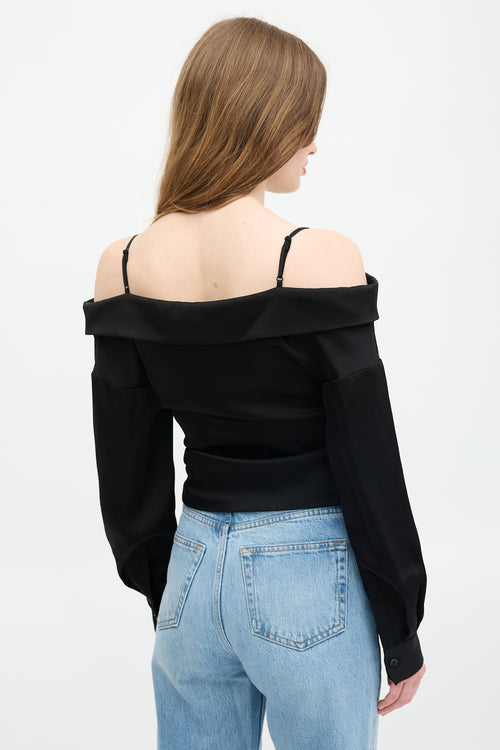 Simkhai Satin Off Shoulder Top